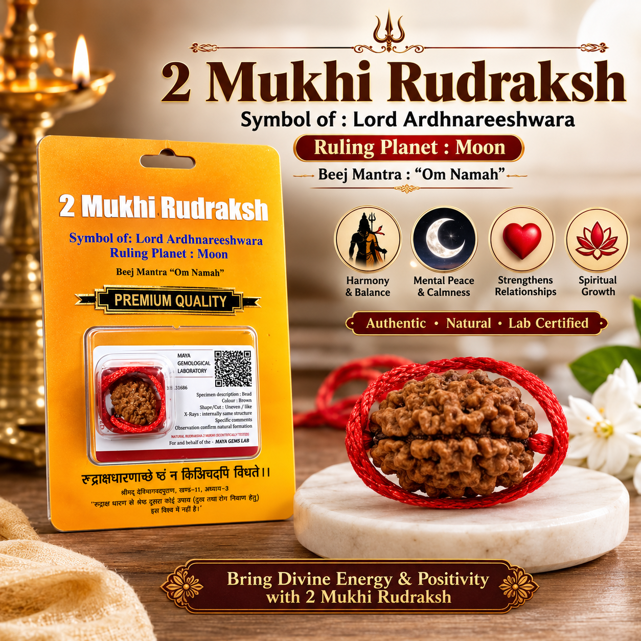 2 Mukhi Rudraksh